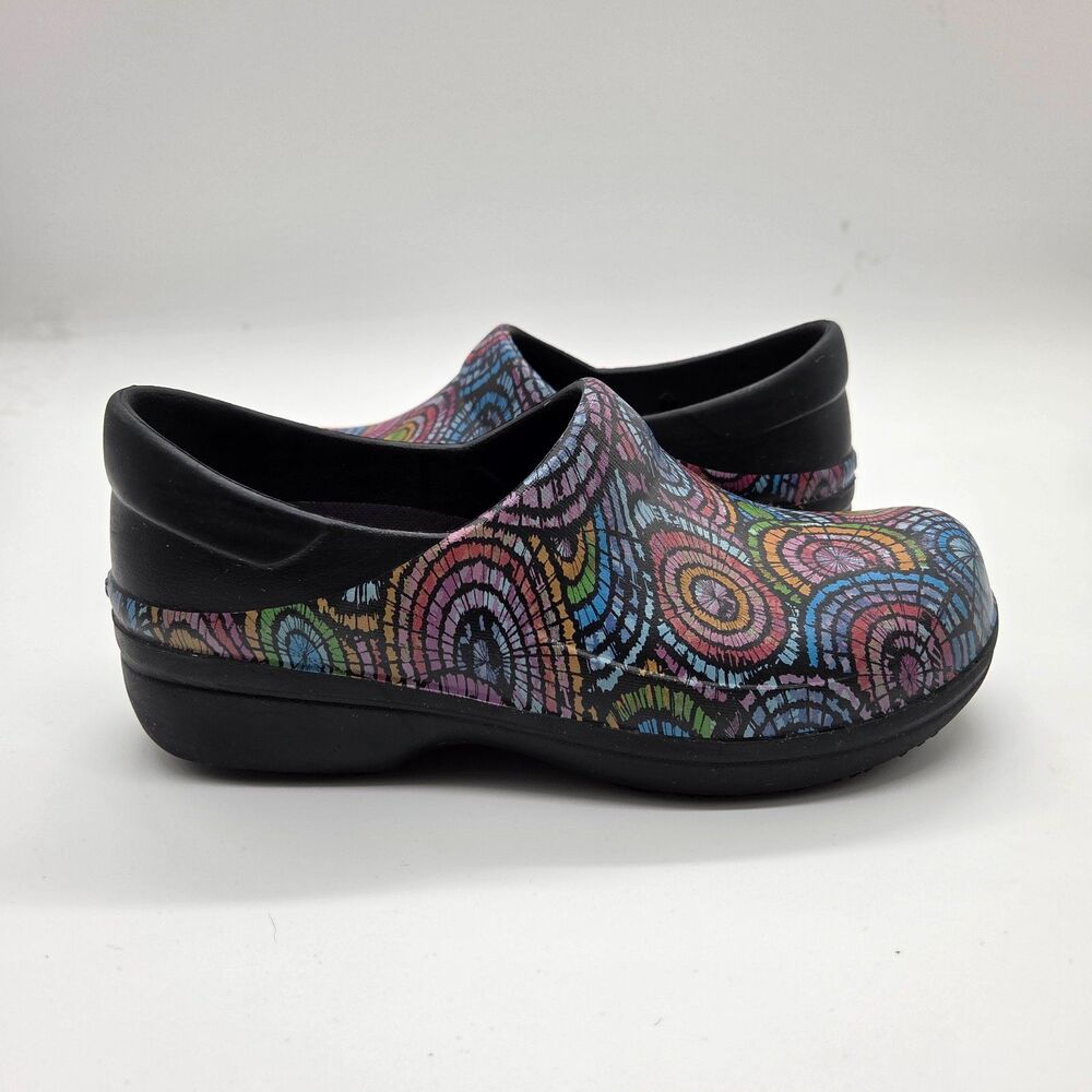 Crocs Dual Comfort Neria Pro II Colorful Slip Resistant Clogs Women's Size 7